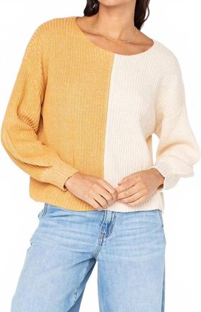 Roxy Sandbar Hop Sweater In Honey Yellow