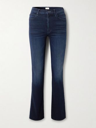 Mother Jeans Bootcut A Vita Alta The Smokin Skimp - Blu