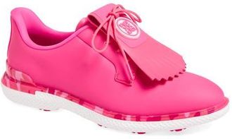 G/Fore Gallivant2r Perforated Kiltie Golf Shoe in Knockout Pink at Nordstrom, Size 10.5