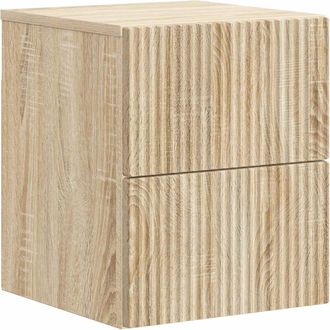 vidaXL Mesita De Noche De Pared Roble Sonoma 33 X 34,5 X 40 Cm Vidaxl