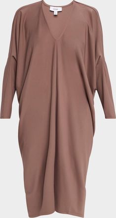Reiss Gracie Draped Batwing-Sleeve Dress