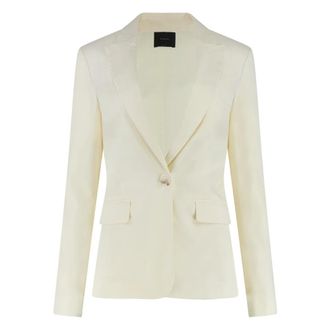 Pinko Pinko, Dames, Jassen, Wit, Maat: 2XS Linnen