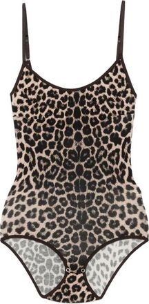 BASERANGE Luipaardprint Spaghettibandjes Bodysuit - Dames - Bodies - Bruin - XS - Tops