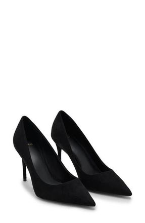 Mango Pointed Toe Pump in Black at Nordstrom, Size 10Us