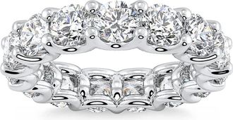 Pompeii3 5Ct Diamond Eternity Wedding Ring U Prong Anniversary Band 14k Gold Lab Grown