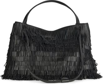PLINIO VISONA Tassen, Dames, Zwart, ONE Size, Leer, Diletta Handtas