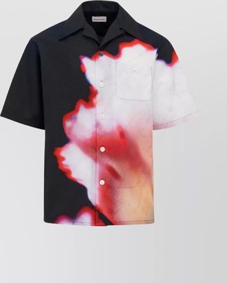 Alexander McQueen shirt floral print chest pocket