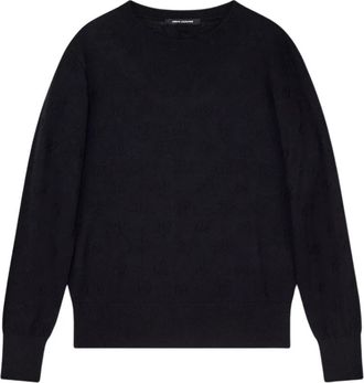 A|X Armani Exchange Pullover met ronde hals - Dames - Ronde hals truien - Zwart - S - Katoen - Truien & Vesten