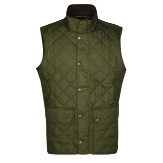 Barbour Vests, male, Green, Size: XL New Lowerdale Gilet Trapuntato