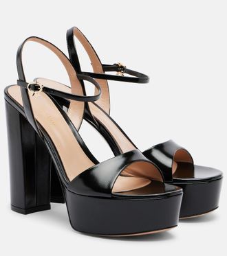 Gianvito Rossi Sandali Marlena con plateau in pelle