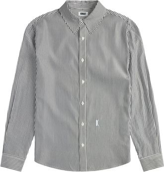 Krost embroidered logo striped shirt - Black