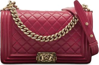 Chanel Borsa a spalla Boy media - Rosa