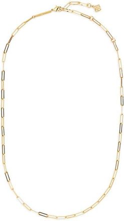 Kendra Scott Courtney Paper Clip Chain Necklace in Gold at Nordstrom