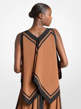 Michael Kors Silk Crepe De Chine Scarf Top