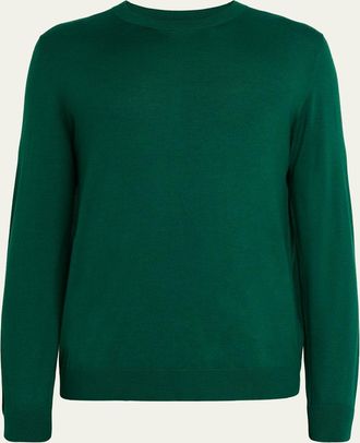 Loro Piana Mens Sottile Wool, Silk and Cashmere Crewneck Sweater