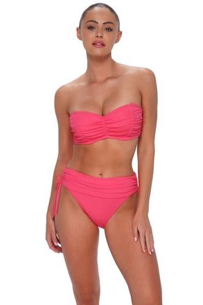 Sunsets Loretta Bandeau Bikini Swimsuit Top - DD Cup in Posy Pink Crepe at Nordstrom, Size 40