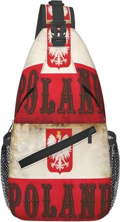 Generic Polish Flag Poland Polska Eagle Crossbody Bag Breathable Cross Body Bag Adjustable Fanny Pack For Women Casual Sports