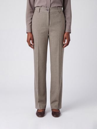 P.A.R.O.S.H. P. A.R. O.S. H. Pantaloni Ludy straight in lana stretch a vita media