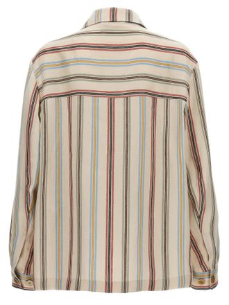 Etro Mens Multicolor Linen Blouse