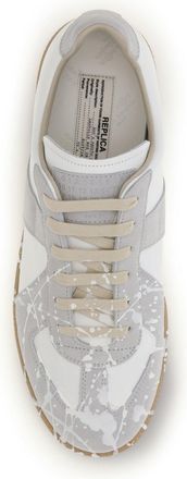Maison Margiela Mens Sneakers Replica White-Off White Upper Suede Trainers White/off