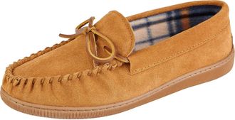 Jo & Joe Mens New England Real Suede Leather Moccasin Slippers Size 7-12 Cognac UK 11