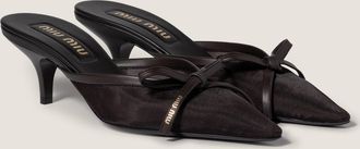 Miu Miu Mesh fabric heeled mules
