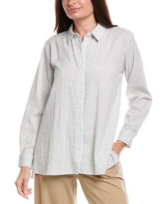Eileen Fisher Eileen Fisher Classic Collar Silk Shirt