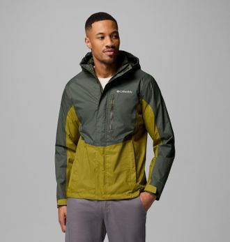 Columbia Regenjacke COLUMBIA Pouring Adventure III Jacket, Herren, Gr. XXL (56), gr&uuml;nscape, mossy gr&uuml;n, Obermaterial: 100% Nylon. Futter: 100% Polyester, norma