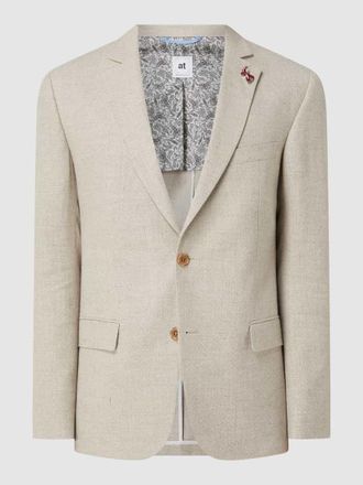 Atelier Torino 2-Knopf-Sakko mit Leinen-Anteil Modell Tito in Beige, Gr&ouml;&szlig;e 52