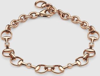 Gucci Horsebit Diamond 18k Bracelet, Rose Gold, Rose Gold