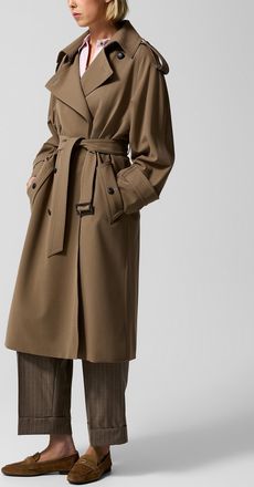 Max Mara Womens Flowy pure virgin wool trench coat