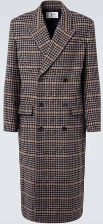 Saint Laurent Houndstooth wool overcoat