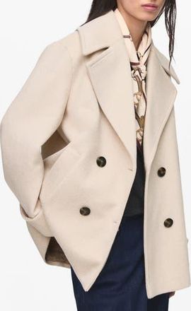 Mango Goya Double Breasted Blazer in Light/Pastel Grey at Nordstrom Rack, Size X-Small