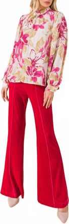 Flying Tomato Ashley Floral Blouse In Pink