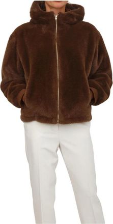 Marella Emme Faux Fur Jas - Dames - Jassen - Bruin - XL - Polyester - Jassen