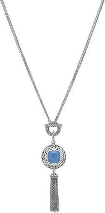 Samuel B. Sterling Silver & Semiprecious Stone Tassel Necklace in Blue at Nordstrom Rack