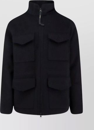 Aspesi adjustable waist wool coat and pockets