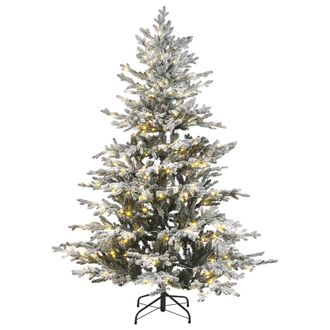 Beliani Beliani - Rbol De Navidad Blanco Verde 180 Cm Sint&eacute;tico Nieve Preiluminado Ramas Brisco