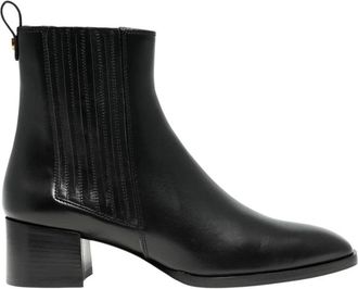 Roberto Festa Milano Zwarte leren enkellaars met Leda - Dames - Laarzen met Hak - Zwart - 36 EU - Leer - Schoenen