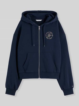 Tommy Hilfiger Relaxed Fit Sweatjacke aus reiner Baumwolle in Marine, Gr&ouml;&szlig;e XL