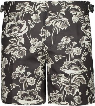 Commas Costume da bagno a fiori - Nero