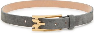 Victoria Beckham Pin-buckle Suede Belt - Grey - 90 (UK 14 / XL)