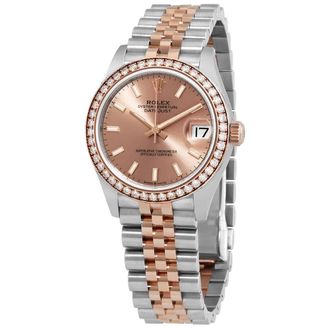 Rolex Datejust Rose Diamond Dial Automatic Ladies Steel and Everose Gold Jubilee Watch 278381PSJ