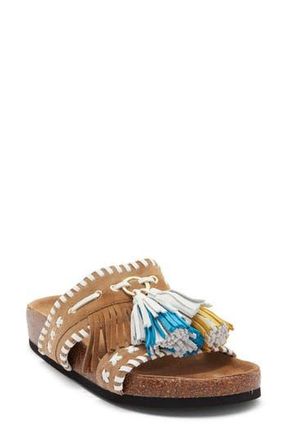 Steve Madden Lester Fringe Woven Sandal in Taupe Multi at Nordstrom Rack, Size 10