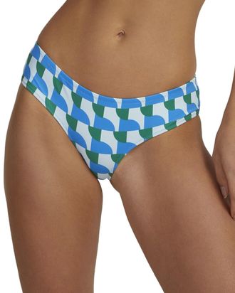 Roxy Bikini-Hose ROXY Geo Vibe, Damen, Gr. XS, US-Gr&ouml;ssen, blau (geo vibe almost blau), 80% Polyester, 20% Elasthan, Badehosen Bikini-Hose