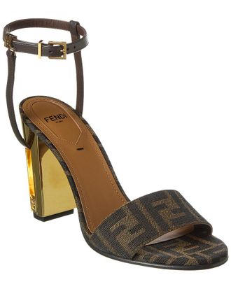 Fendi Fendi Delfina Ff & Leather Sandal