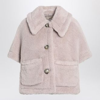 Max Mara Sand-Coloured Cape In And Teddy