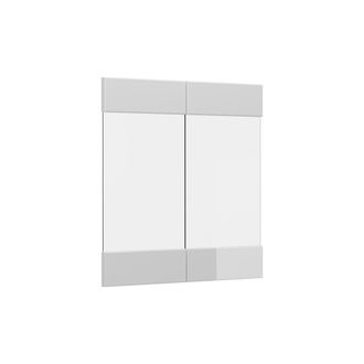 Vicco Frontale Cucina R-line, Bianco Lucido, 59.2 X 59 Cm Frontale Del Mobile Per Pensile Con Vetro, Vicco