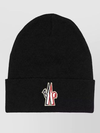 Moncler ribbed virgin wool beanie