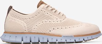 Cole Haan Mens ZER&Oslash;GRAND Remastered Stitchlite Wingtip Oxford Shoes - Beige Size 10.5